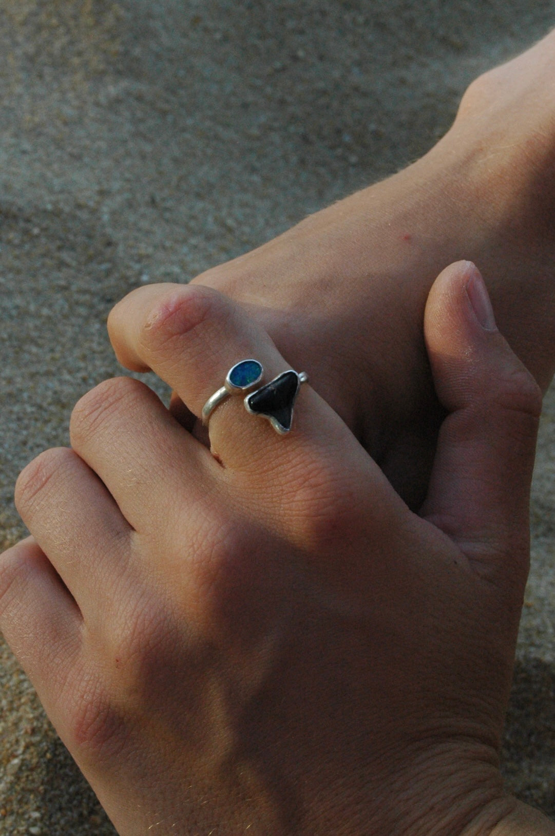 Shark Tooth Opal Ring