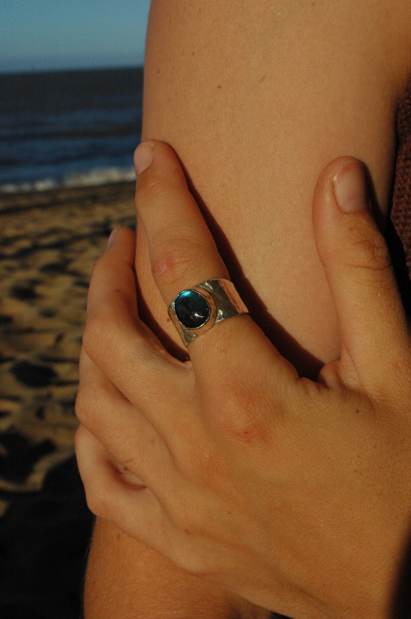Hammered Labradorite Band