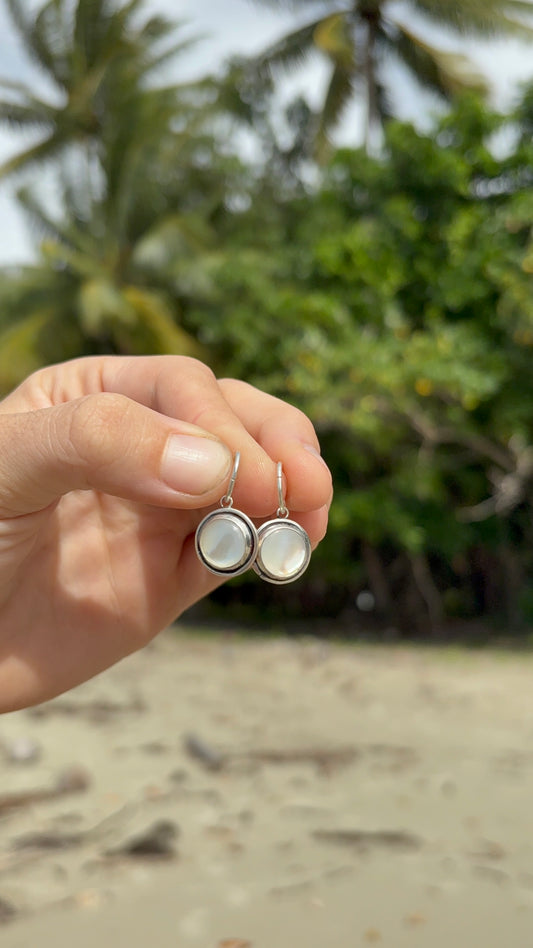 Mother Of Pearl Hoops