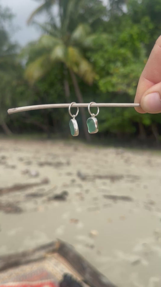 Seaglass Hoops